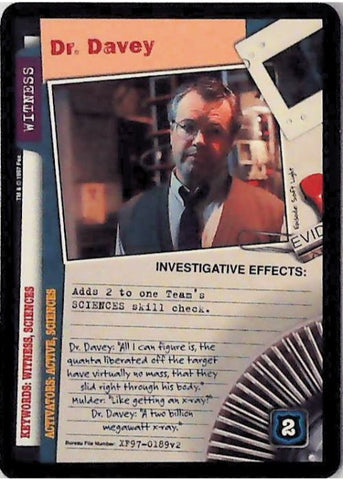 X-Files CCG | Dr. Davey XF97-0189v2  | The Nerd Merchant
