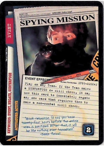 X-Files CCG | Spying Mission XF97-0266v2  | The Nerd Merchant