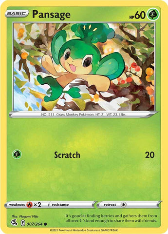 Pokemon | Pansage (007/264) [Sword & Shield: Fusion Strike] | The Nerd Merchant