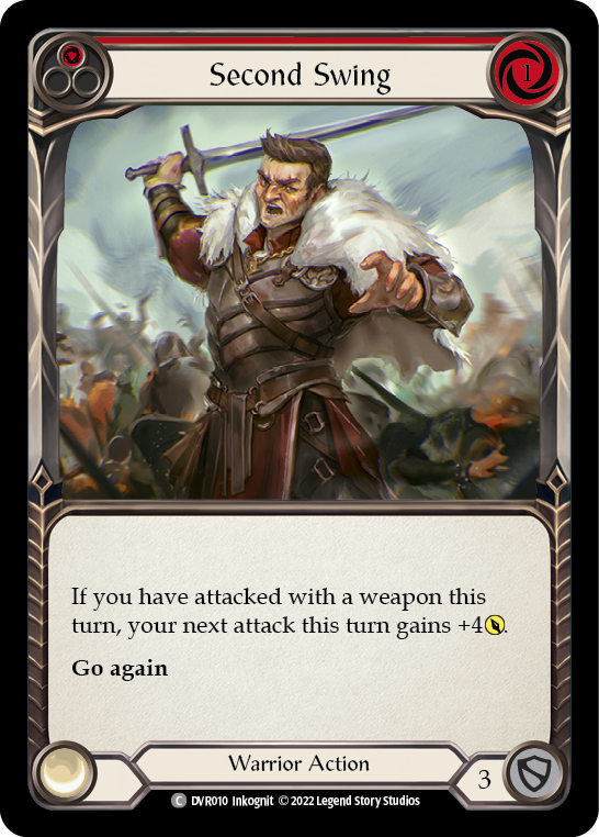 Flesh and Blood TCG | Second Swing (Red) [DVR010] (Classic Battles: Rhinar vs Dorinthea) | The Nerd Merchant