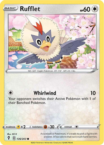Pokemon | Rufflet (136/203) [Sword & Shield: Evolving Skies] | The Nerd Merchant