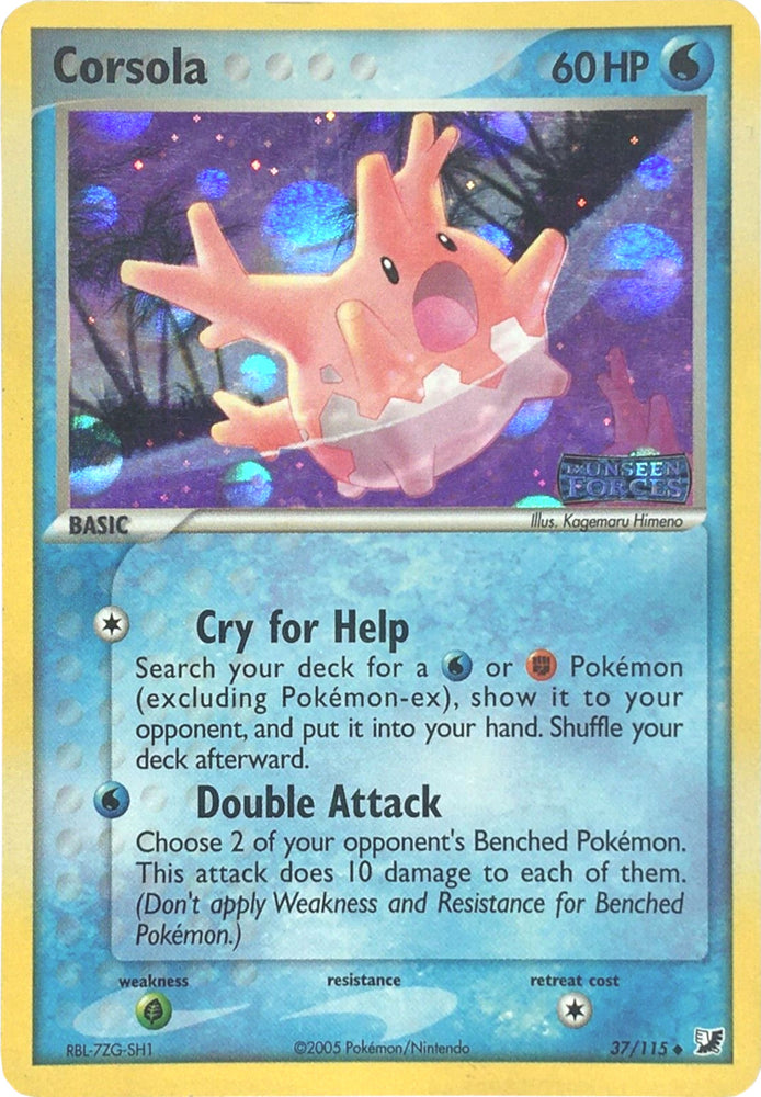Pokemon | Corsola (37/115) (Stamped) [EX: Unseen Forces] | The Nerd Merchant