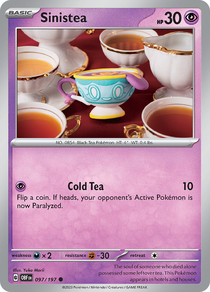 Pokemon | Sinistea (097/197) [Scarlet & Violet: Obsidian Flames] | The Nerd Merchant