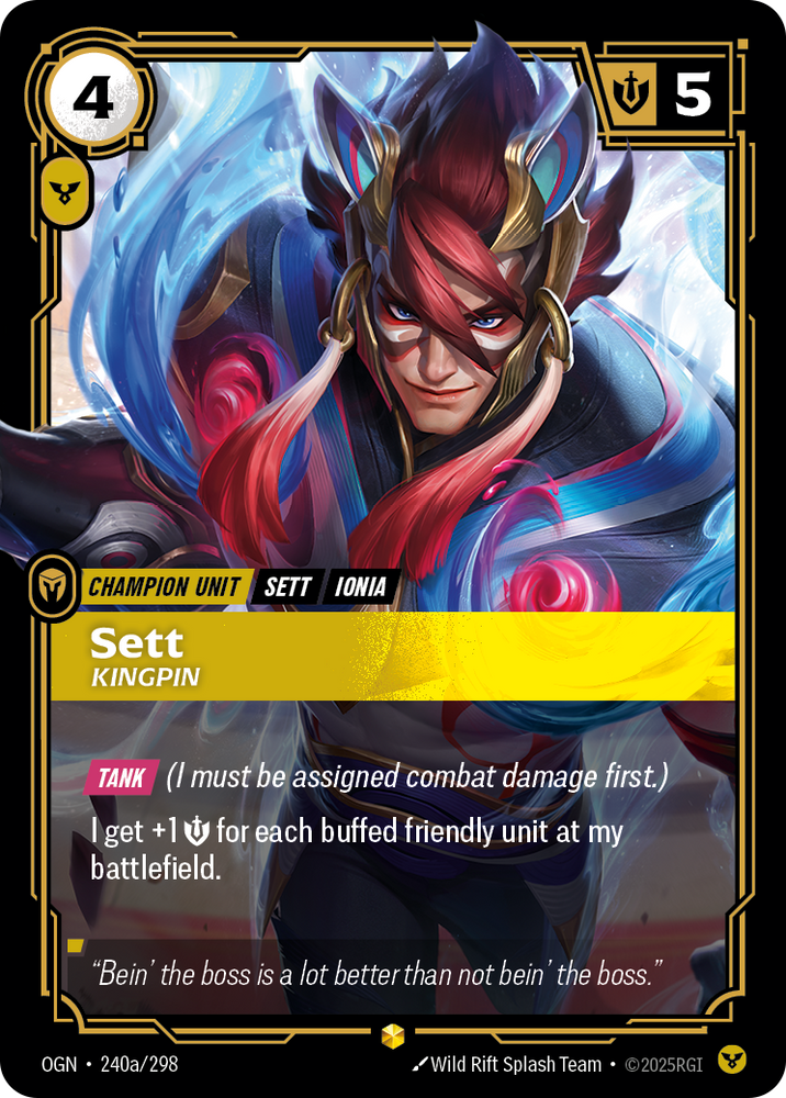 Sett, Kingpin (Alt Foil) - Origins #240
