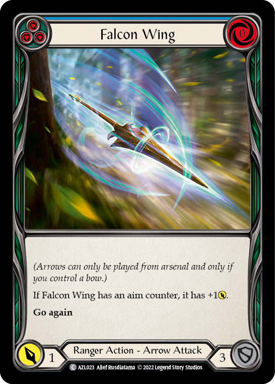 Flesh and Blood TCG | Falcon Wing (Blue) [AZL023] (Outsiders Azalea Blitz Deck) | The Nerd Merchant