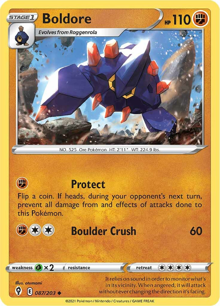 Pokemon | Boldore (087/203) [Sword & Shield: Evolving Skies] | The Nerd Merchant