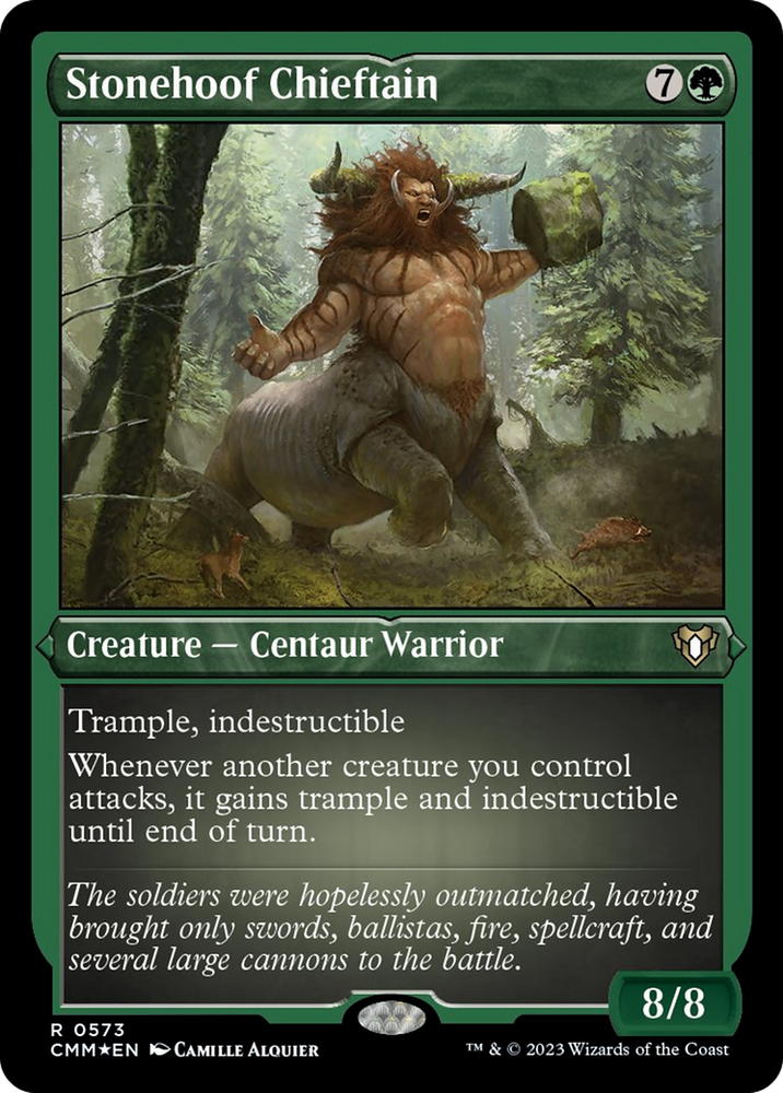 Magic | Stonehoof Chieftain (Foil Etched) [Commander Masters] | The Nerd Merchant