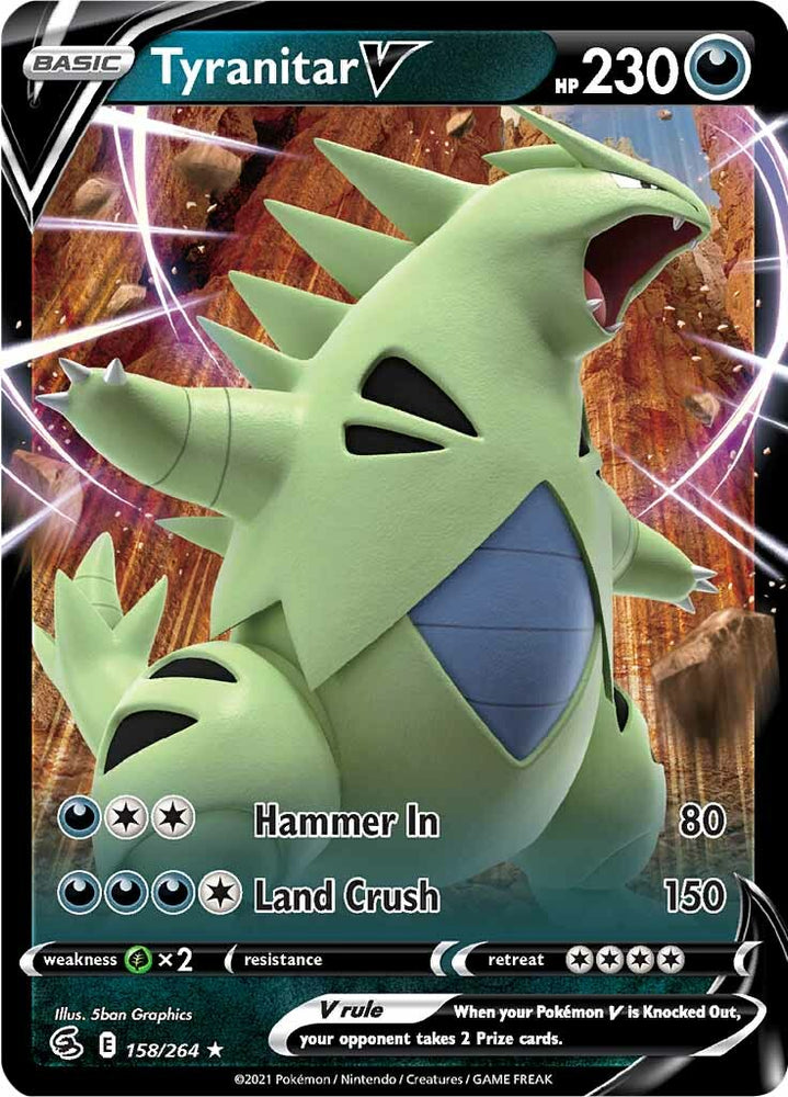 Pokemon | Tyranitar V (158/264) [Sword & Shield: Fusion Strike] | The Nerd Merchant