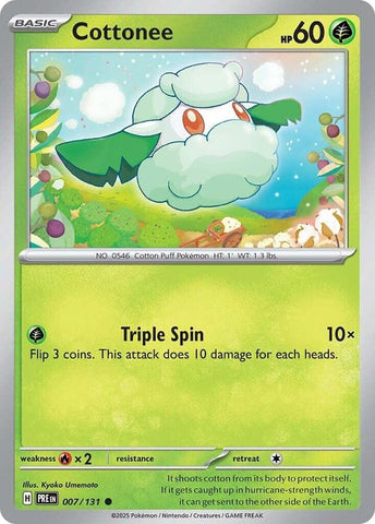 Pokemon | Cottonee (007/131) [Scarlet & Violet: Prismatic Evolutions] | The Nerd Merchant