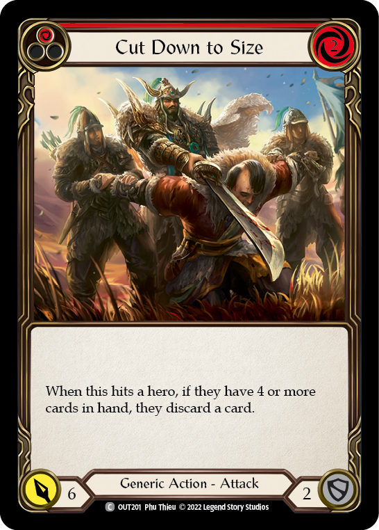 Flesh and Blood TCG | Cut Down to Size (Red) [OUT201] (Outsiders) | The Nerd Merchant