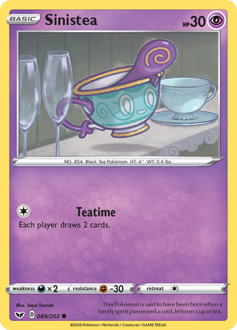 Pokemon | Sinistea (089/202) [Sword & Shield: Base Set] | The Nerd Merchant