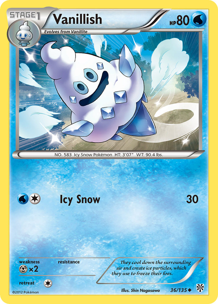 Pokemon | Vanillish (36/135) [Black & White: Plasma Storm] | The Nerd Merchant