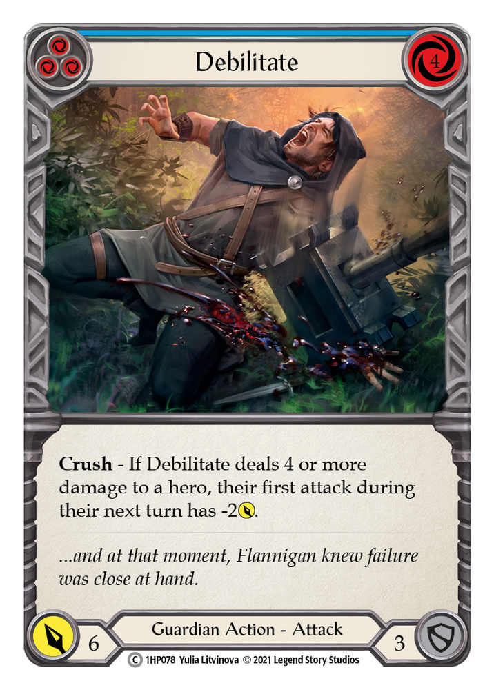 Flesh and Blood TCG | Debilitate (Blue) [1HP078] (History Pack 1) | The Nerd Merchant