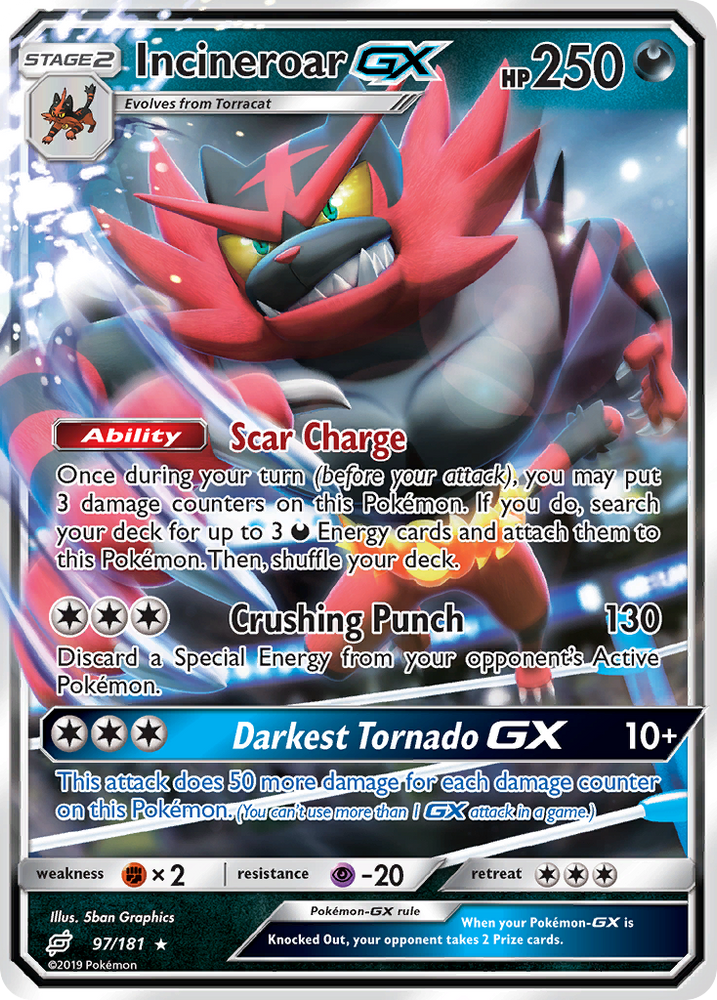 Pokemon | Incineroar GX (97/181) [Sun & Moon: Team Up] | The Nerd Merchant
