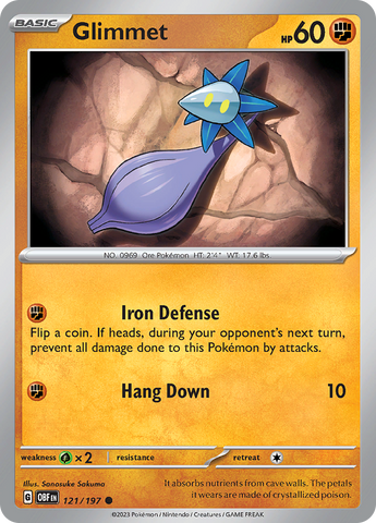 Pokemon | Glimmet (121/197) [Scarlet & Violet: Obsidian Flames] | The Nerd Merchant