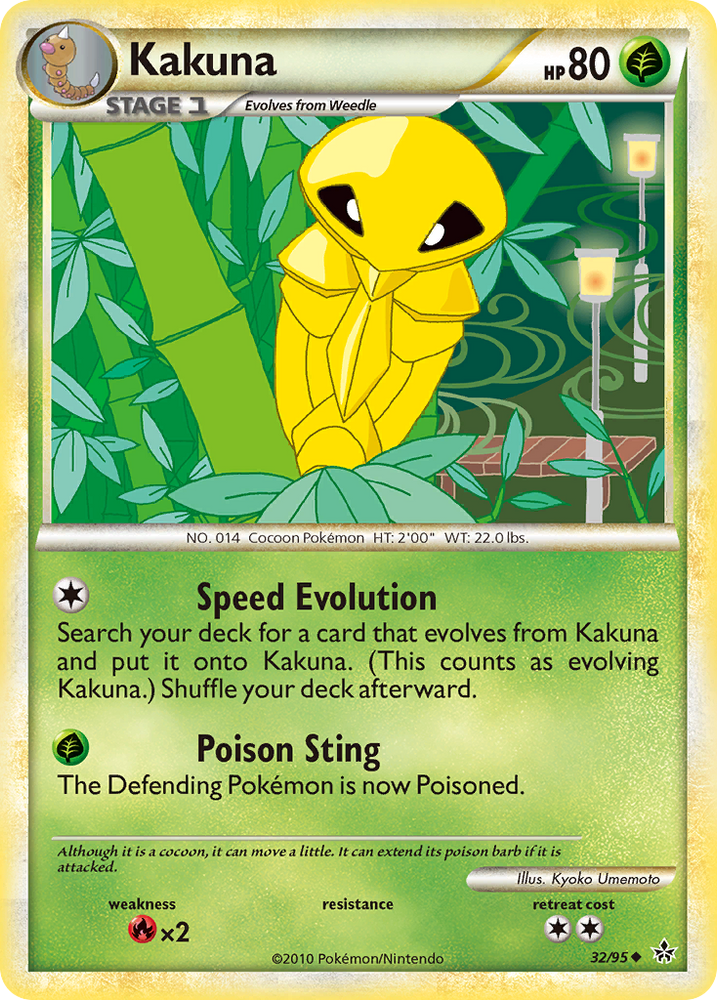 Pokemon | Kakuna (32/95) [HeartGold & SoulSilver: Unleashed] | The Nerd Merchant