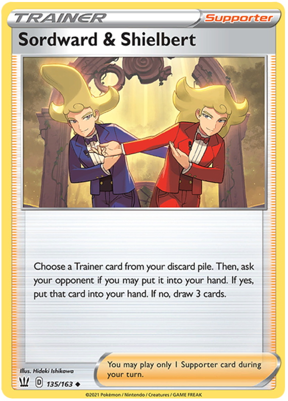 Pokemon | Sordward & Shielbert (135/163) [Sword & Shield: Battle Styles] | The Nerd Merchant