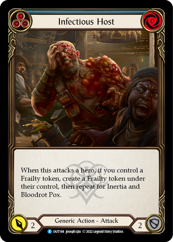 Flesh and Blood TCG | Infectious Host (Blue) [OUT194] (Outsiders) | The Nerd Merchant