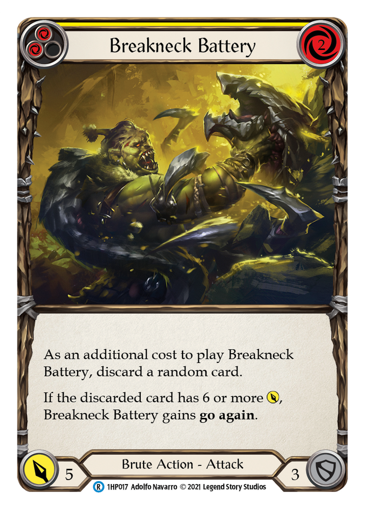 Flesh and Blood TCG | Breakneck Battery (Yellow) [1HP017] (History Pack 1) | The Nerd Merchant