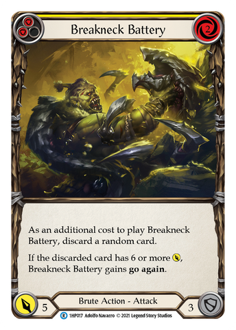 Flesh and Blood TCG | Breakneck Battery (Yellow) [1HP017] (History Pack 1) | The Nerd Merchant