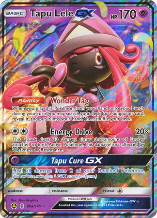 Pokemon | Tapu Lele GX (60a/145) (Alternate card) (Jumbo Card) [Sun & Moon: Guardians Rising] | The Nerd Merchant