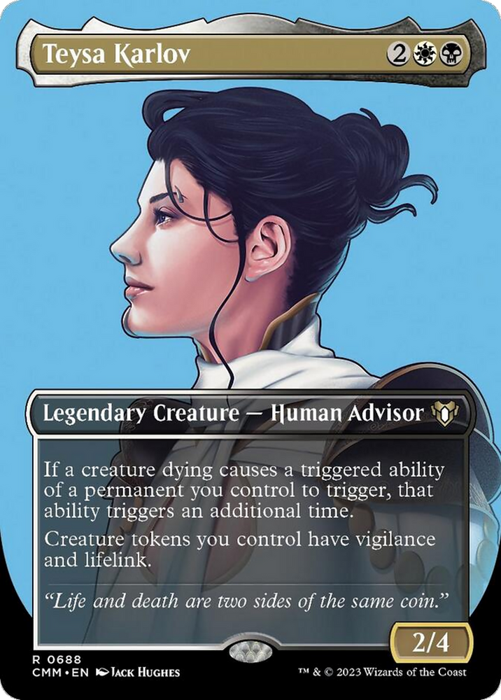 Magic | Teysa Karlov (Borderless Profile) [Commander Masters] | The Nerd Merchant