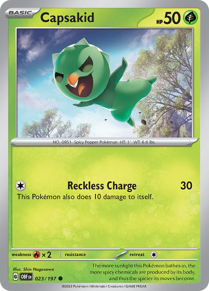 Pokemon | Capsakid (023/197) [Scarlet & Violet: Obsidian Flames] | The Nerd Merchant
