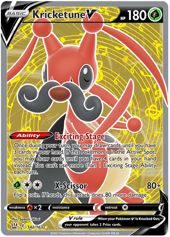 Pokemon | Kricketune V (142/163) [Sword & Shield: Battle Styles] | The Nerd Merchant