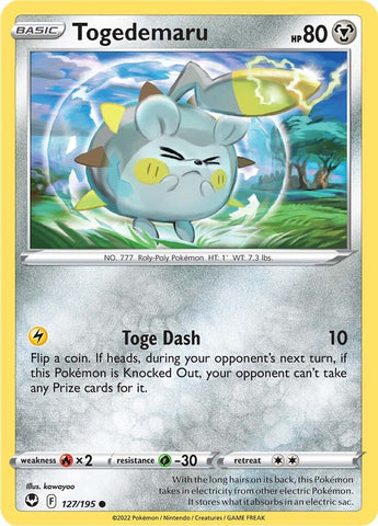 Pokemon | Togedemaru (127/195) [Sword & Shield: Silver Tempest] | The Nerd Merchant