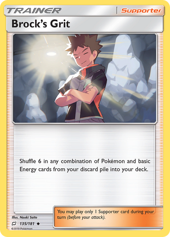 Pokemon | Brock's Grit (135/181) [Sun & Moon: Team Up] | The Nerd Merchant