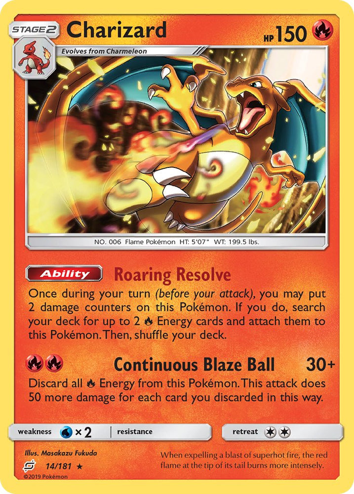 Pokemon | Charizard (14/181) (Theme Deck Exclusive) [Sun & Moon: Team Up] | The Nerd Merchant