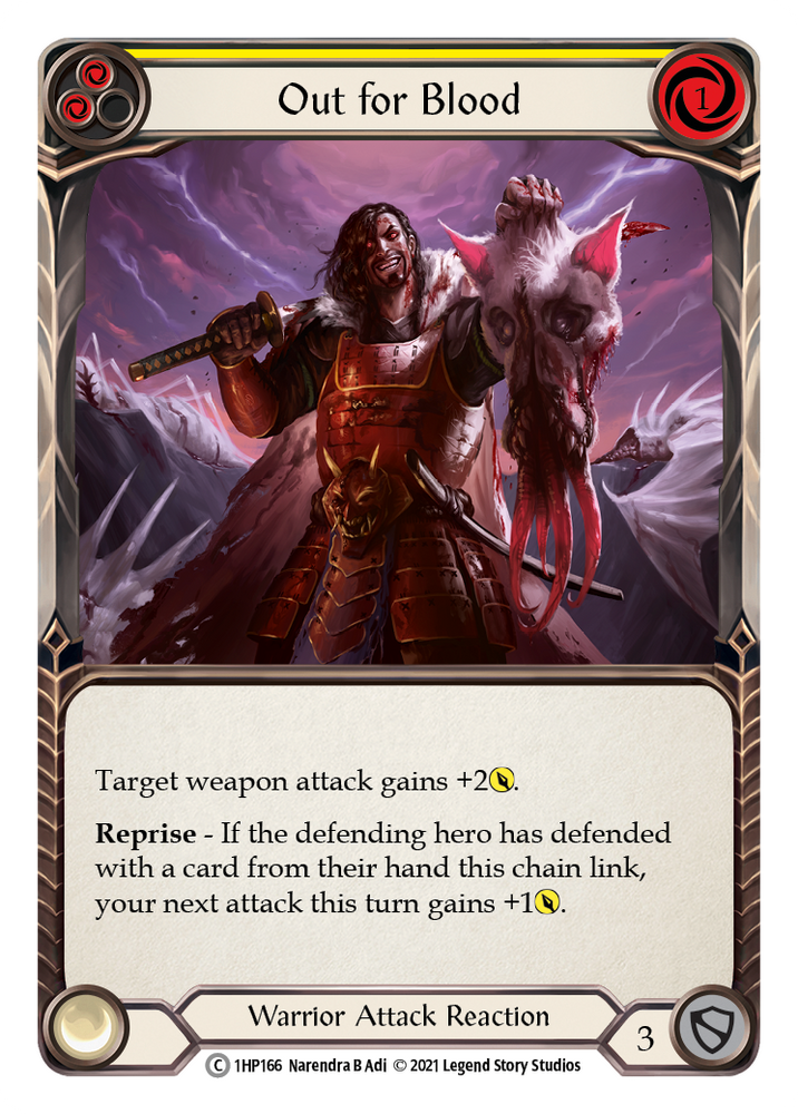 Flesh and Blood TCG | Out for Blood (Yellow) [1HP166] (History Pack 1) | The Nerd Merchant