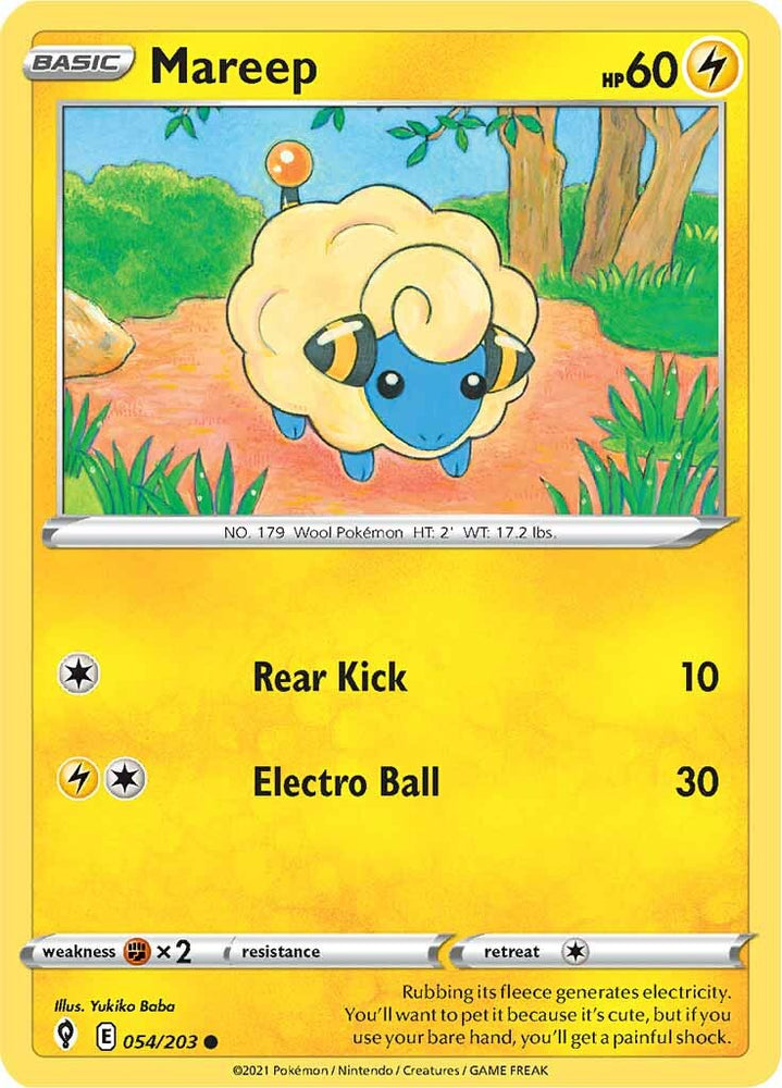 Pokemon | Mareep (054/203) [Sword & Shield: Evolving Skies] | The Nerd Merchant