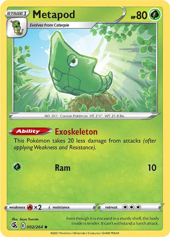 Pokemon | Metapod (002/264) [Sword & Shield: Fusion Strike] | The Nerd Merchant