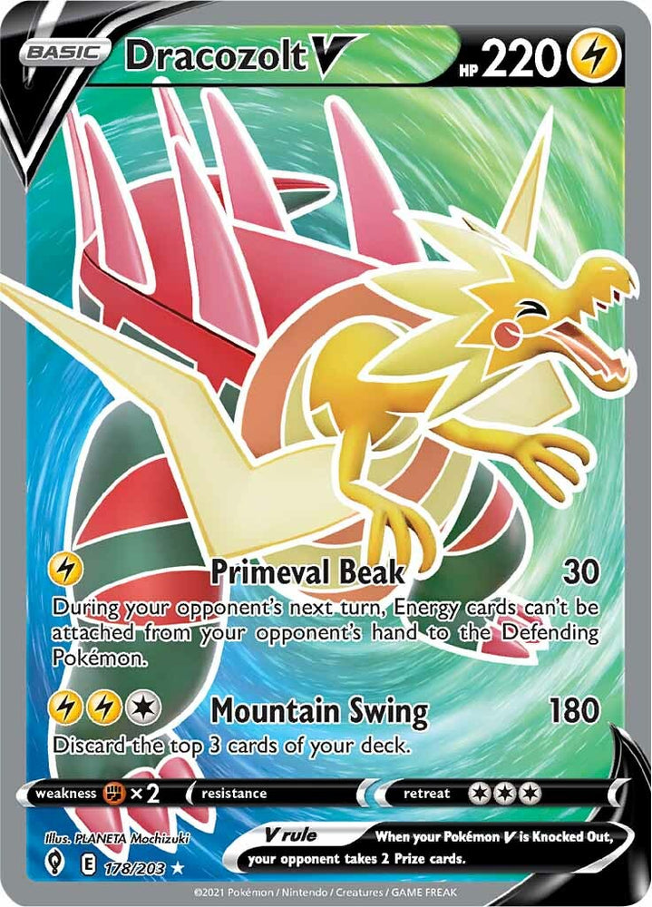 Pokemon | Dracozolt V (178/203) [Sword & Shield: Evolving Skies] | The Nerd Merchant