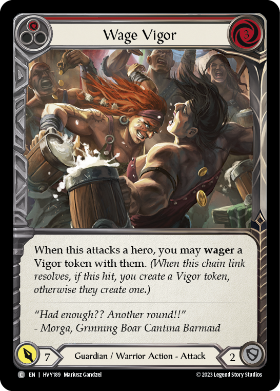 Flesh and Blood TCG | Wage Vigor (Red) [HVY189] (Heavy Hitters) | The Nerd Merchant