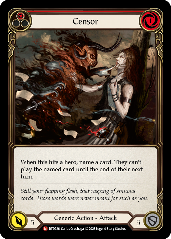 Flesh and Blood TCG | Censor [DTD226] (Dusk Till Dawn)  Rainbow Foil | The Nerd Merchant