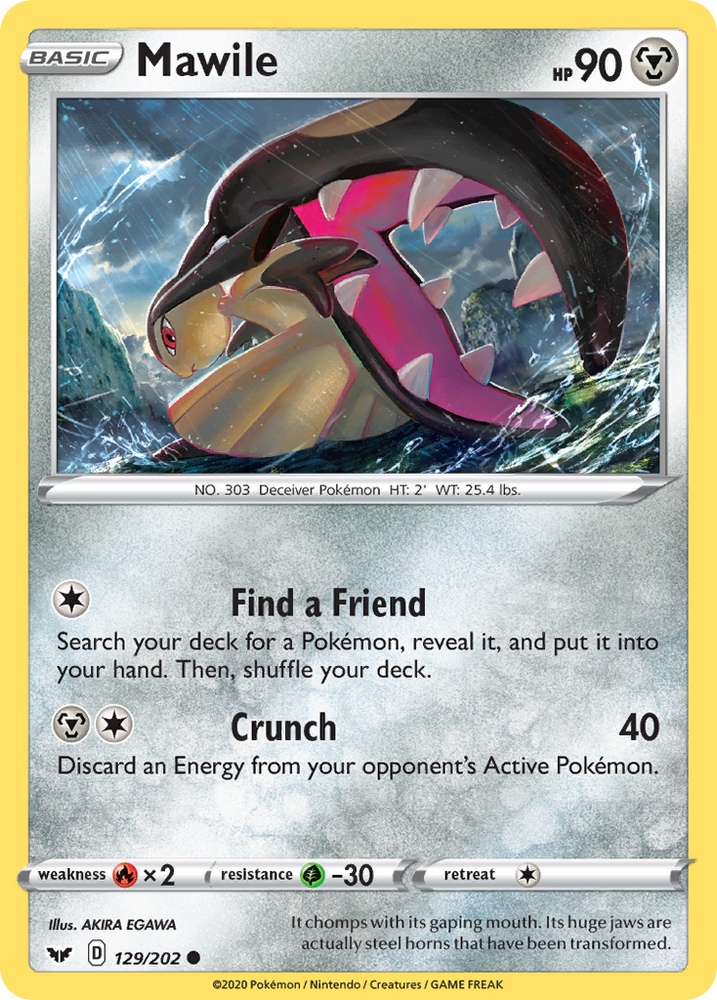Pokemon | Mawile (129/202) [Sword & Shield: Base Set] | The Nerd Merchant