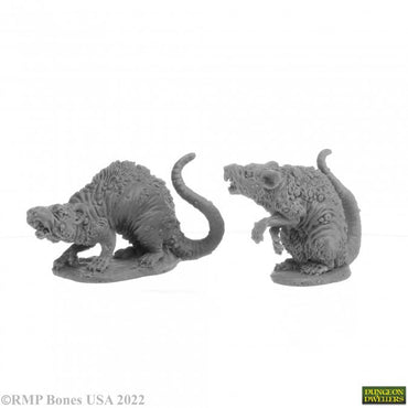 Reaper 07035: Barrow Rats (2) Dungeon Dwellers