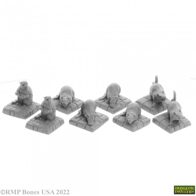 Reaper 07036: Dire Rats (8) Dungeon Dwellers