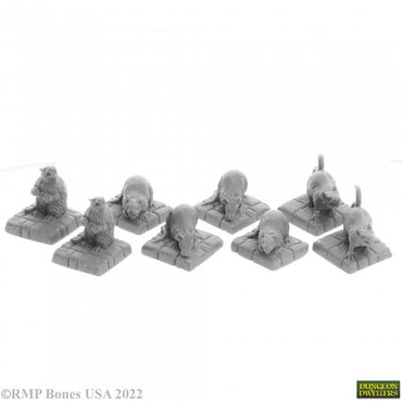 Reaper 07036: Dire Rats (8) Dungeon Dwellers