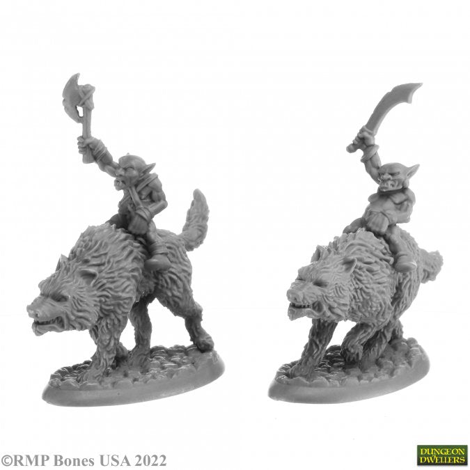 Reaper 07041: Goblin Wolfriders (2) Dungeon Dwellers