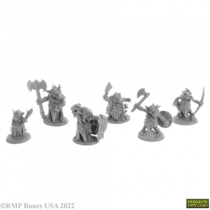 Reaper 07053: Ratpelt Kobold Leaders (6) Dungeon Dwellers