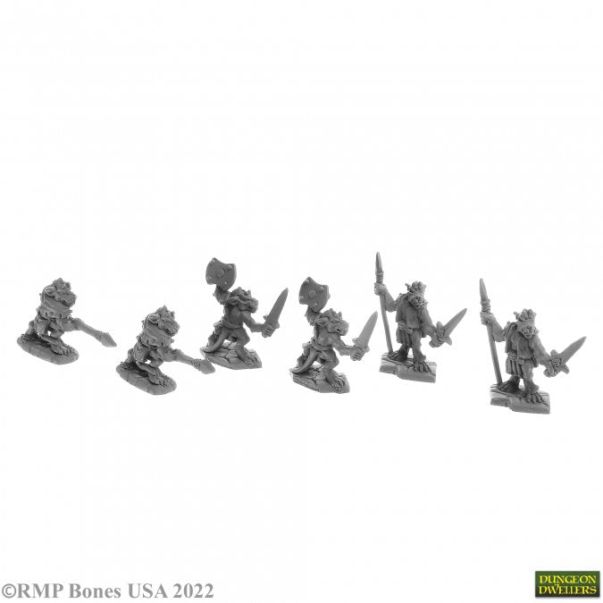Reaper 07057: Bloodscale Kobolds (6) (77010) Dungeon Dwellers
