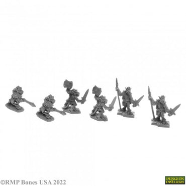 Reaper 07057: Bloodscale Kobolds (6) (77010) Dungeon Dwellers