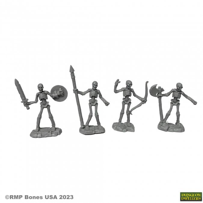 Reaper 07090: Skeleton Warriors (4) Dungeon Dwellers