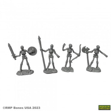 Reaper 07090: Skeleton Warriors (4) Dungeon Dwellers