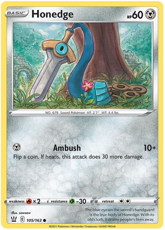 Pokemon | Honedge (105/163) [Sword & Shield: Battle Styles] | The Nerd Merchant