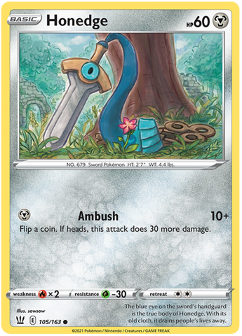 Pokemon | Honedge (105/163) [Sword & Shield: Battle Styles] | The Nerd Merchant