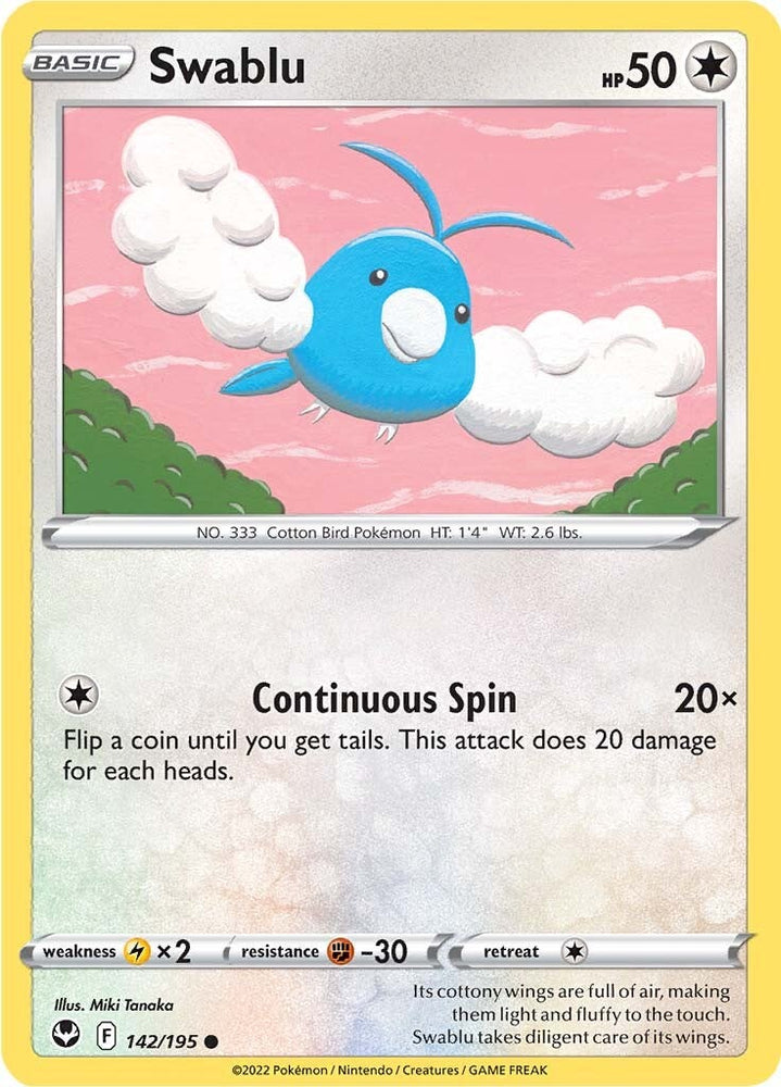 Pokemon | Swablu (142/195) [Sword & Shield: Silver Tempest] | The Nerd Merchant
